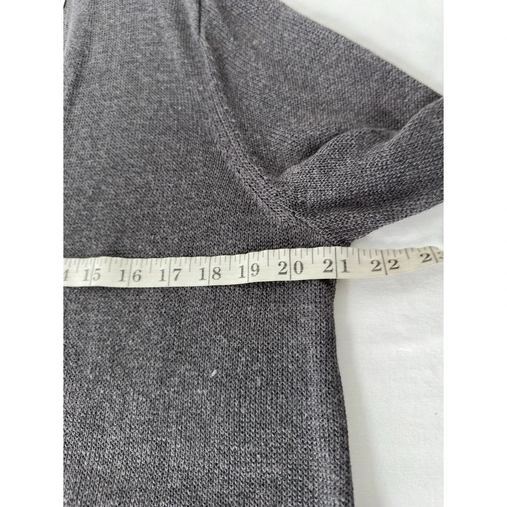 NWT J Jill Petite PL Linen Blend‎ Duster Cardigan Open Knit Lightweight Gray